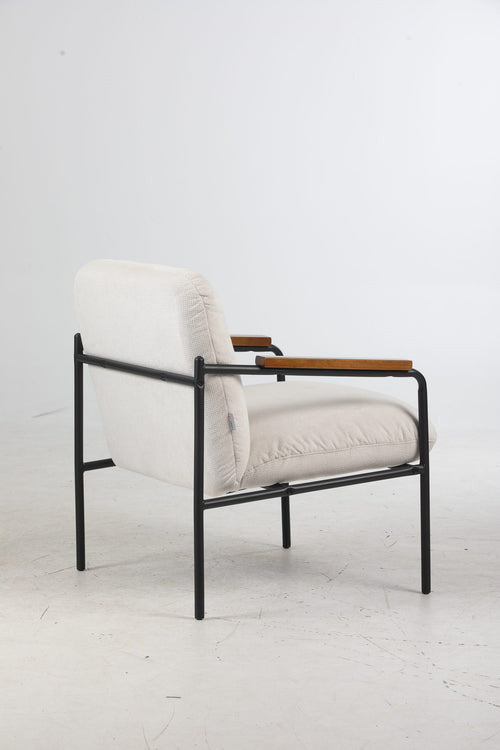 FurniLux Jara Lounge stoel - wit - 68.5x72.5x82 cm - vtwonen shop