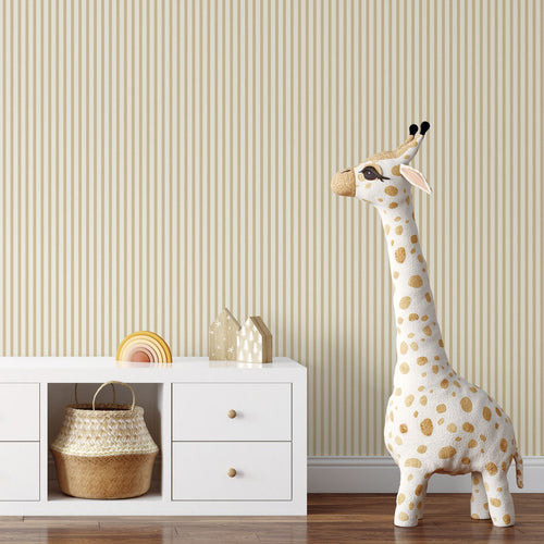 Sanders & Sanders behang strepen geel en beige - 53 cm x 10.05 m - 640705