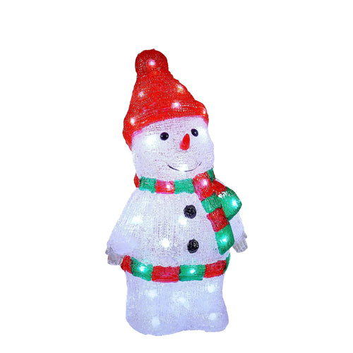 Luca Lighting Kerstverlichting Buiten Sneeuwpop - L20 x B15 x H35 cm - Meerkleurig - vtwonen shop