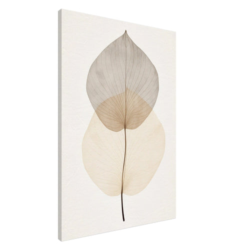 Artfulprints Canvas Japandi - Leaf canvas - 80x120 cm - beige