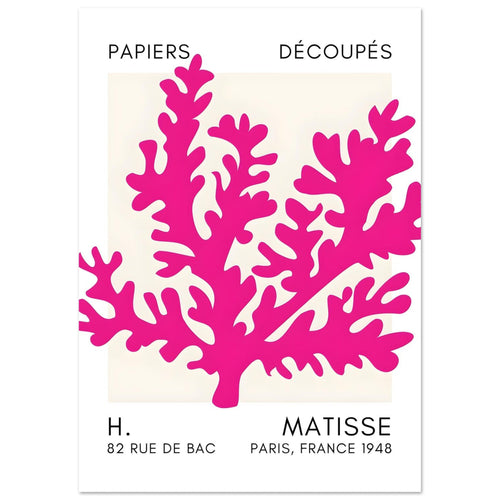 Artfulprints  Matisse – Aqua bloom pink   poster A4 21x29.7 cm - vtwonen shop