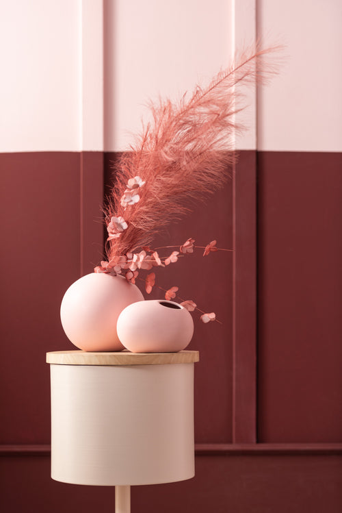 J-Line vaas Bol - keramiek - roze - large - Ø 25 cm - vtwonen shop