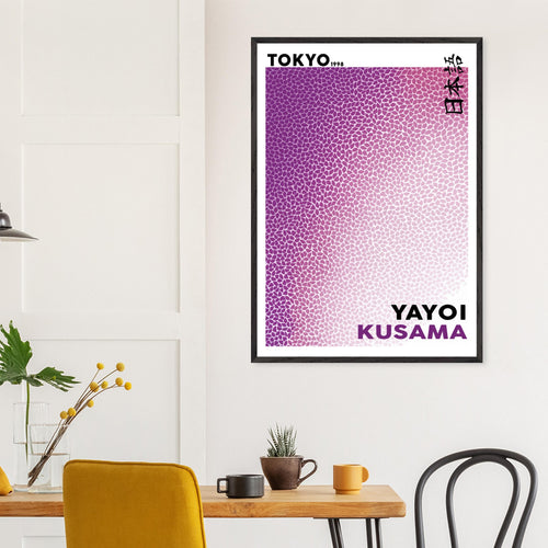 Artfulprints Poster Yayoi Kusama - Purple Tokyo 1998   - 70x100 cm - Paars