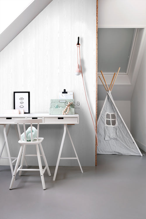 ESTAhome behang vintage sloophout planken wit - 53 cm x 10.05 m - 138927