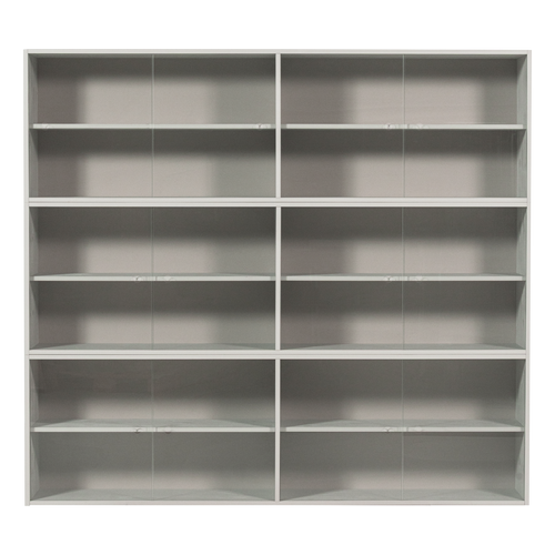 WOOOD vitrinekast combinatie Klink - Grenen - Mist - 180x200x35