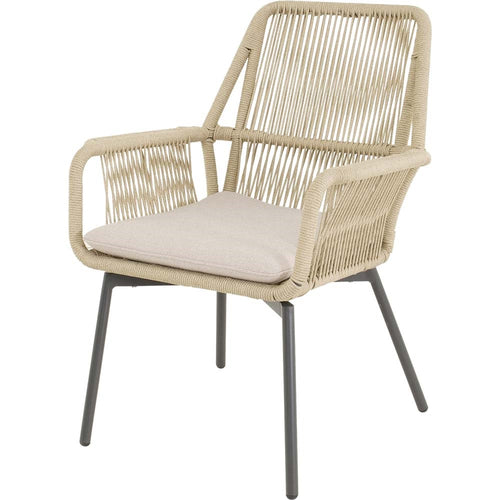 Lesli Living bistrostoel Silas - beige - 64x69x92cm - set van 4