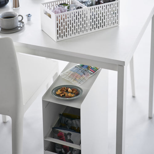 Yamazaki Tower Opbergmanden op wielen 3-laags - Wit - vtwonen shop