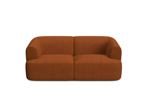 Cosmopolitan Design Modulaire bank Campi 2-zits, structurele stof baksteen - 90x180x70cm