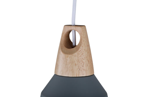 Rebellenclub Hanglamp Lion - grijs - Ø 16 cm