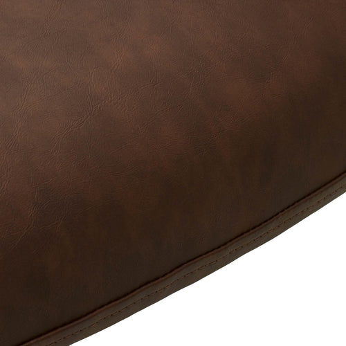 Furnhouse eetkamerstoelen armleuning Jennifer - Cognacbruin - Kunstleer - Set van 6
