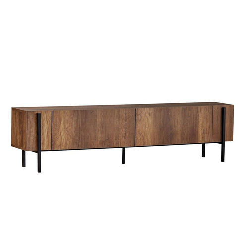 Calicosy - TV-meubel ATLAS - Donker hout 180x30x45 cm