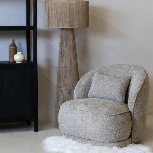 Giga Meubel Fauteuil Marianne - Bouclé - Taupe