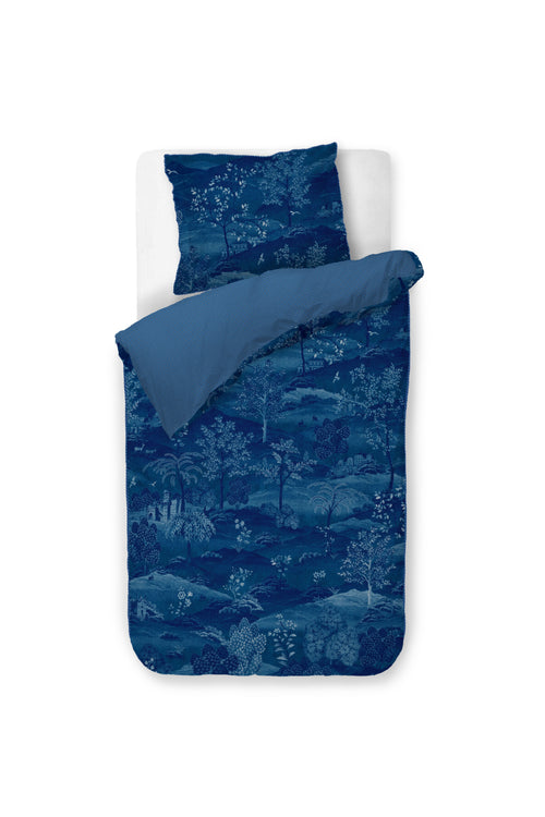 Pip Studio Dekbedovertrek Sundara Wood - 140 x 200/220 cm - Donkerblauw