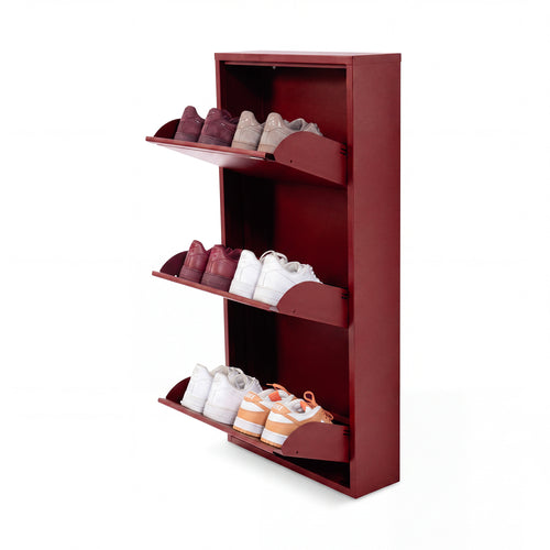 Spinder Design schoenenkast Billy 3 - Burgundy - 6 paar schoenen