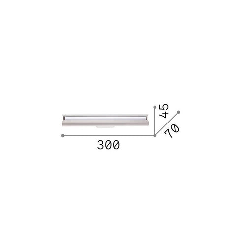 Ideal Lux DORICA Geïntegreerde LED-wandlamp, zwart, 930lm, 3000K