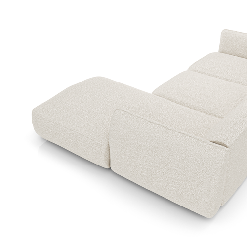 Sia Home - Rechte hoekbanken LIVIA - Bouclette stof - Crème - 272cm - vtwonen shop