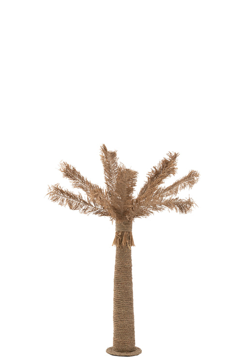 J-Line decoratie Palmboom - zeegras - naturel - medium