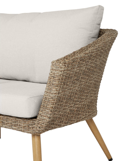 Lisomme Fien rotan tuinbank zand - Met zitkussens - vtwonen shop