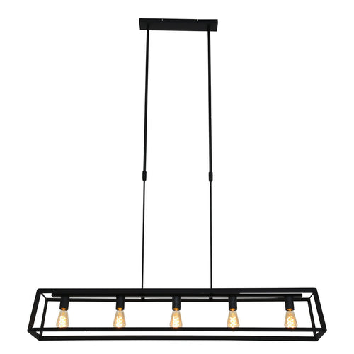 Mexlite hanglamp buckley - 5 lichts - 140x 130 cm - zwart - vtwonen shop