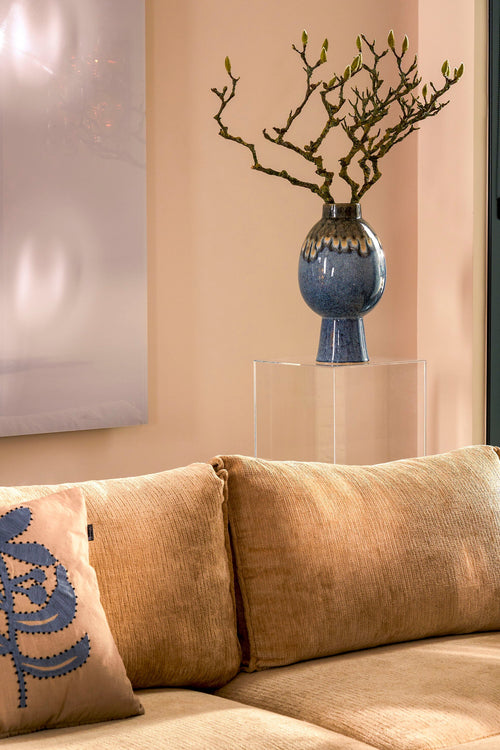 Mica Decorations Helma Vaas - H38 x Ø22 cm - Blauw