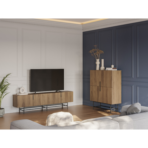 Calicosy - Buffetkast RIMA - donker hout 100x40x128 cm