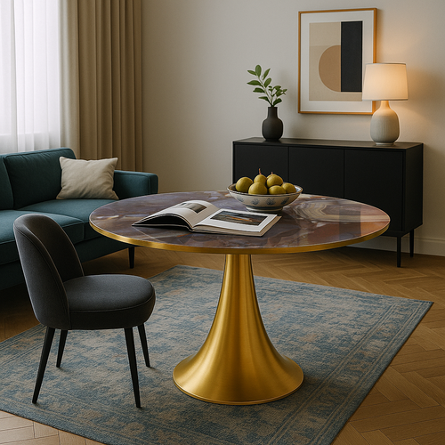 Kare Design Eettafel Grande Possibilita Ø120cm agaateffect - vtwonen shop