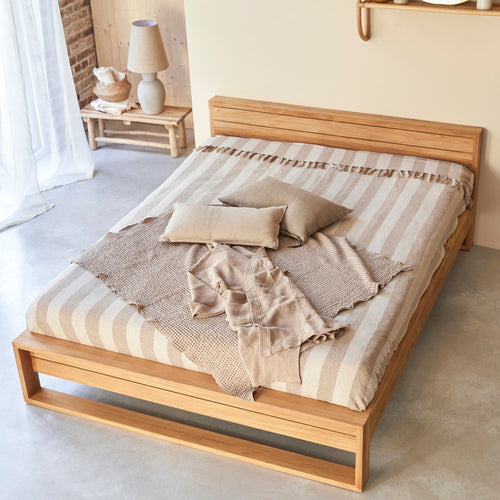Tikamoon Bed van massief teakhout 160 x 200 cm - Naturel - vtwonen shop