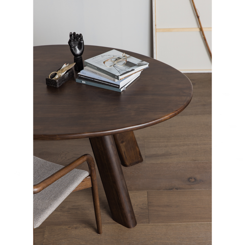 WOOOD eetkamertafel Roundly - Mangohout - Walnoot - 76x160x110