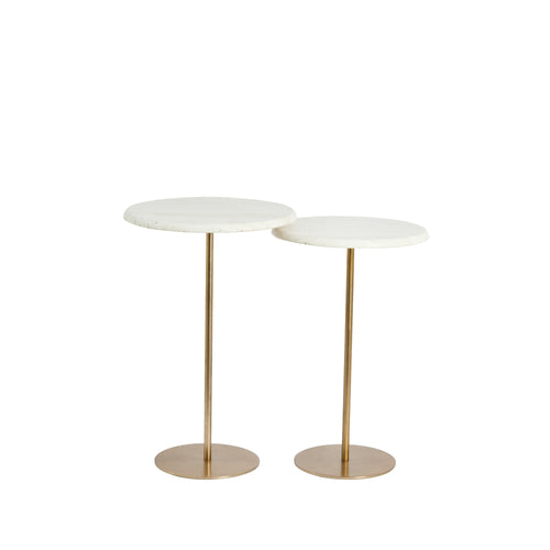 Light & Living bijzettafel Lia - wit - Ø38cm