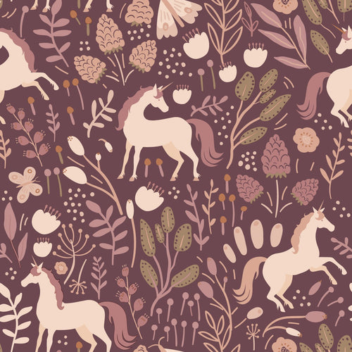 ESTAhome behang unicorns paars - 50 x 900 cm - 131925