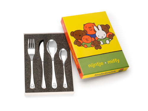 Zilverstad - Kindercouvert Nijntje met vriendjes - 4 delig - RVS - vtwonen shop