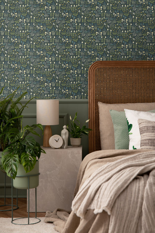 Borastapeter behang bloemen zwart - 53 cm x 10.05 m - 660419 - vtwonen shop