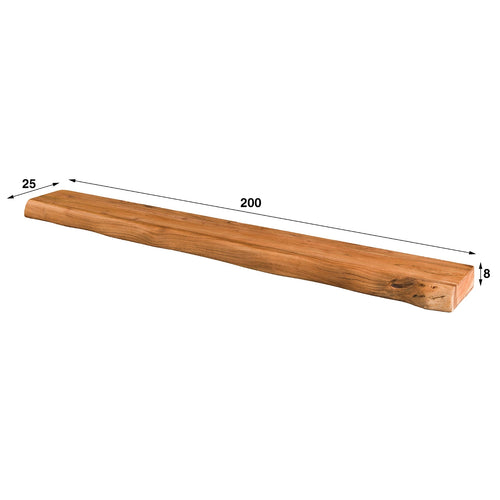 Giga Meubel Wandplank Tree - Naturel Acaciahout - 200x25x8cm - vtwonen shop