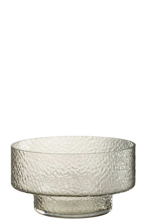 J-Line vaas Laag Betty - glas - transparant - Ø 28 cm - vtwonen shop