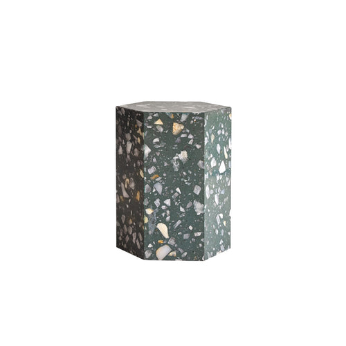 Tikamoon Hocker van groen premium terrazzo - Donkergroen - vtwonen shop