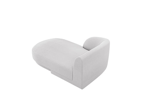 Micadoni linker meridiaan Miley 2-zits, boucle lichtgrijs - 156x90x70cm