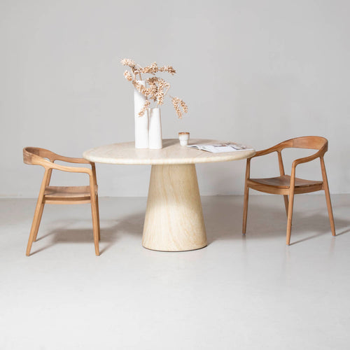 DÉJA Living Eettafel Vejen - Lichtbruin Composiet - 130x130x76cm - vtwonen shop