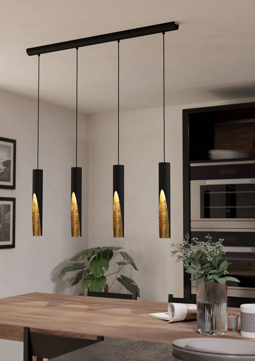 EGLO hanglamp Barbotto - gu10 - zwart, goud - vtwonen shop