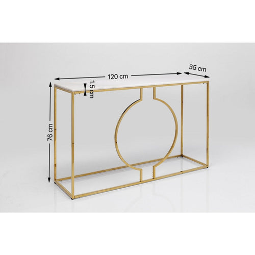 Kare Design Console Miami Loft wit en goud 120x35cm - vtwonen shop