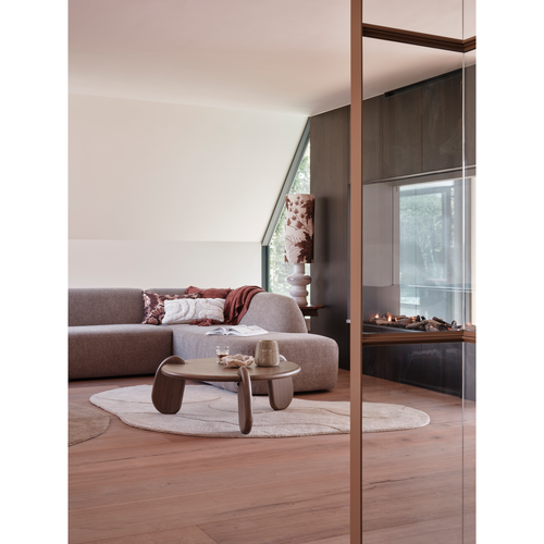 WOOOD u-vorm bank Sloping - Polyester - Grijs Melange -77x339x225