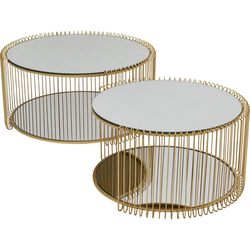 Kare Design Salontafel Wire Double messing (2/Set)