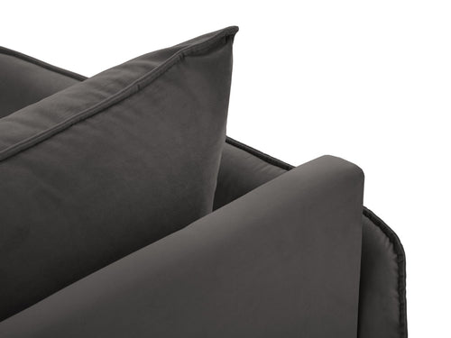 Cosmopolitan Design linker meridiaan Vienna flueel, donkergrijs - 170x110x95cm