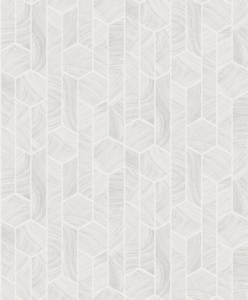 Masureel behang hexagon-motief wit - 53 cm x 10.05 m - 630959 - vtwonen shop