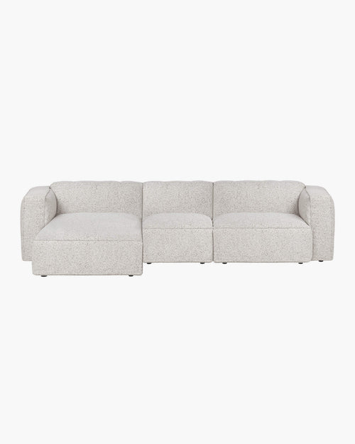 noo.ma Lobi hoekbank 4-zits, Clay Grey Mélange - 318x154x73,5 cm