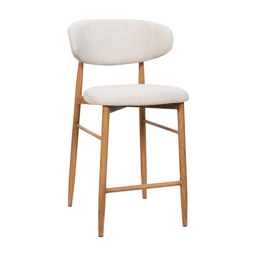 Giga Meubel Barstoel Alexia - Beige/Naturel - Zithoogte 65cm - Set van 2 - vtwonen shop