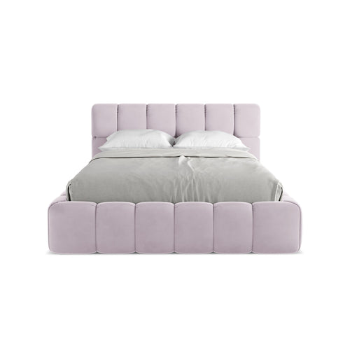 LaMiaSofa Bed met opbergruimte Roma - velours - lavendel - 160x228x82