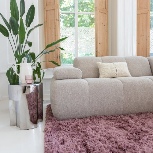Hoogpolig vloerkleed Pilo Darkpink Polyester Interieur05