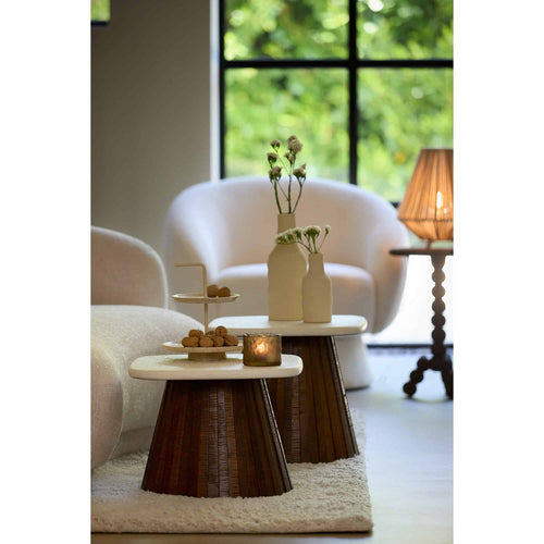 Light & Living bijzettafel Okato - wit - 45x45x40cm