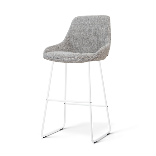 Nolon Nino-Isa barkruk grijs blend - wit onderstel - 75 cm