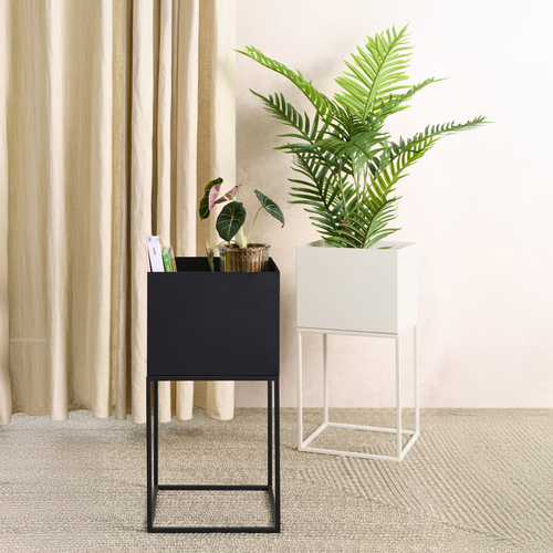 Lisomme Xam staande metalen plantenbak zand - 28 x 55 cm - vtwonen shop